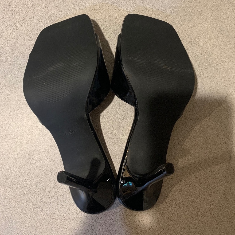Steve Madden Black Patent Slide Sandals sz 8.5 M - Picture 6 of 6